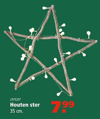 Aanbiedingen Houten ster - Huismerk - Marskramer - Geldig van 30/11/2017 tot 24/12/2017 bij Marskramer