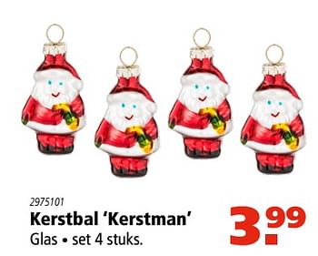 Aanbiedingen Kerstbal kerstman - Huismerk - Marskramer - Geldig van 30/11/2017 tot 24/12/2017 bij Marskramer