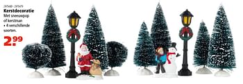 Aanbiedingen Kerstdecoratie met sneeuwpop of kerstman - Huismerk - Marskramer - Geldig van 30/11/2017 tot 24/12/2017 bij Marskramer