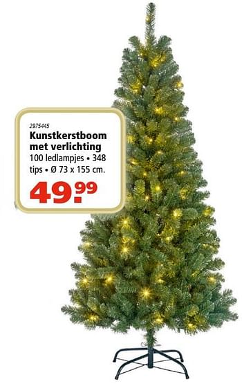 Aanbiedingen Kunstkerstboom met verlichting - Huismerk - Marskramer - Geldig van 30/11/2017 tot 24/12/2017 bij Marskramer