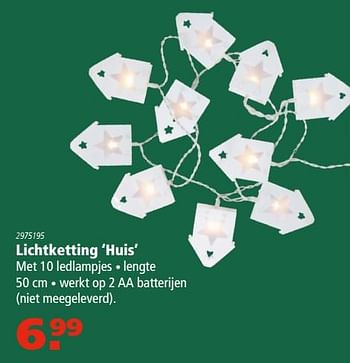 Aanbiedingen Lichtketting huis - Huismerk - Marskramer - Geldig van 30/11/2017 tot 24/12/2017 bij Marskramer