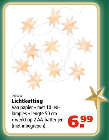 Aanbiedingen Lichtketting - Huismerk - Marskramer - Geldig van 30/11/2017 tot 24/12/2017 bij Marskramer