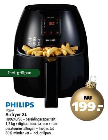 Aanbiedingen Philips airfryer xl hd9248-90 - Philips - Geldig van 30/11/2017 tot 24/12/2017 bij Marskramer