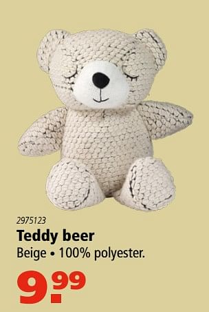 Aanbiedingen Teddy beer - Huismerk - Marskramer - Geldig van 30/11/2017 tot 24/12/2017 bij Marskramer