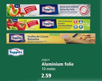 Aanbiedingen Toppits aluminium folie - Toppits - Geldig van 30/11/2017 tot 24/12/2017 bij Marskramer