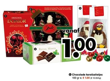 Aanbiedingen Chocolade kerstballetjes - Huismerk - Wibra - Geldig van 04/12/2017 tot 16/12/2017 bij Wibra