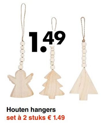 Aanbiedingen Houten hangers - Huismerk - Wibra - Geldig van 04/12/2017 tot 16/12/2017 bij Wibra