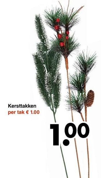 Aanbiedingen Kersttakken - Huismerk - Wibra - Geldig van 04/12/2017 tot 16/12/2017 bij Wibra