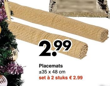 Aanbiedingen Placemats - Huismerk - Wibra - Geldig van 04/12/2017 tot 16/12/2017 bij Wibra