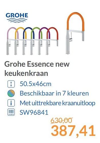 Aanbiedingen Grohe essence new keukenkraan - Grohe - Geldig van 01/12/2017 tot 31/12/2017 bij Sanitairwinkel
