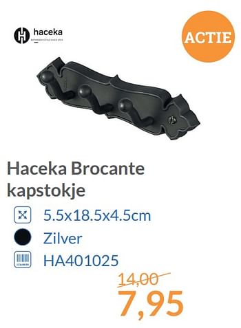 Aanbiedingen Haceka brocante kapstokje - Haceka - Geldig van 01/12/2017 tot 31/12/2017 bij Sanitairwinkel
