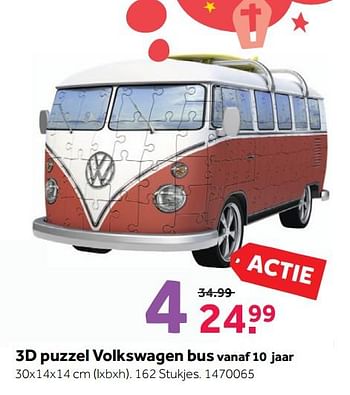 Aanbiedingen 3d puzzel volkswagen bus - Ravensburger - Geldig van 27/11/2017 tot 10/12/2017 bij Intertoys
