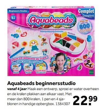 Aanbiedingen Aquabeads beginnersstudio - Aquabeads - Geldig van 27/11/2017 tot 10/12/2017 bij Intertoys