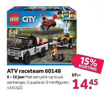 Aanbiedingen Atv raceteam 60148 - Lego - Geldig van 27/11/2017 tot 10/12/2017 bij Intertoys