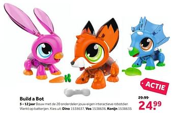 Aanbiedingen Build a bot dino, vos of konijn - Colourific - Geldig van 27/11/2017 tot 10/12/2017 bij Intertoys