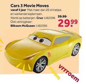 Aanbiedingen Cars 3 movie moves cruz of bliksem mcqueen - Cars - Geldig van 27/11/2017 tot 10/12/2017 bij Intertoys