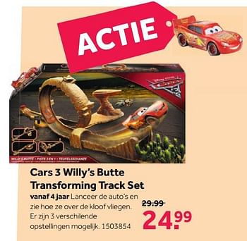 Aanbiedingen Cars 3 willy`s butte transforming track set - Cars - Geldig van 27/11/2017 tot 10/12/2017 bij Intertoys