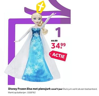 Aanbiedingen Disney frozen elsa met pianojurk - Disney  Frozen - Geldig van 27/11/2017 tot 10/12/2017 bij Intertoys