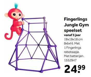 Aanbiedingen Fingerlings jungle gym speelset - Fingerlings - Geldig van 27/11/2017 tot 10/12/2017 bij Intertoys