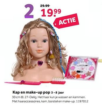 Aanbiedingen Kap en make-up pop - Huismerk - Intertoys - Geldig van 27/11/2017 tot 10/12/2017 bij Intertoys