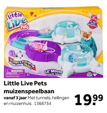 Aanbiedingen Little live pets muizenspeelbaan - Little Live Pets - Geldig van 27/11/2017 tot 10/12/2017 bij Intertoys