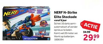 Aanbiedingen Nerf n-strike elite stockade - Nerf - Geldig van 27/11/2017 tot 10/12/2017 bij Intertoys