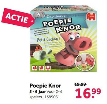 Aanbiedingen Poepie knor - Jumbo - Geldig van 27/11/2017 tot 10/12/2017 bij Intertoys