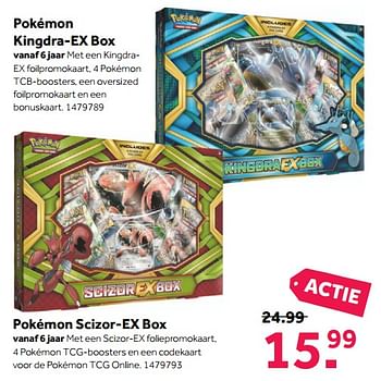 Aanbiedingen Pokémon kingdra-ex box of pokémon scizor-ex box - Pokemon - Geldig van 27/11/2017 tot 10/12/2017 bij Intertoys