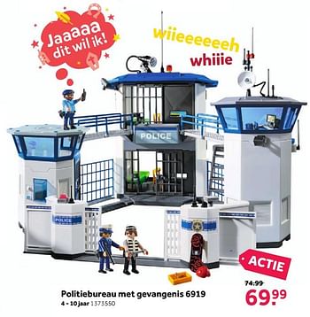 Aanbiedingen Politiebureau met gevangenis 6919 - Playmobil - Geldig van 27/11/2017 tot 10/12/2017 bij Intertoys