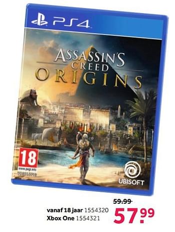 Aanbiedingen Ps4 assassin`s creed origins - Ubisoft - Geldig van 27/11/2017 tot 10/12/2017 bij Intertoys