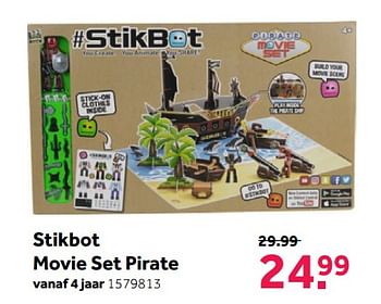 Aanbiedingen Stikbot movie set pirate - StikBot - Geldig van 27/11/2017 tot 10/12/2017 bij Intertoys