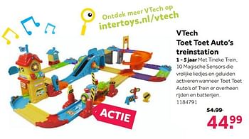 Aanbiedingen Vtech toet toet auto`s treinstation - Vtech - Geldig van 27/11/2017 tot 10/12/2017 bij Intertoys