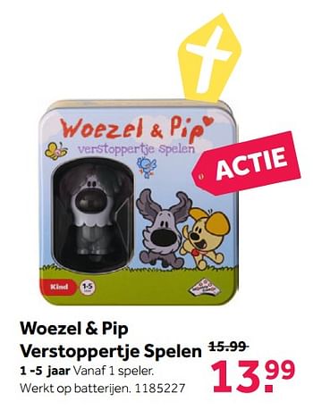 Aanbiedingen Woezel + pip verstoppertje spelen - Woezel en Pip - Geldig van 27/11/2017 tot 10/12/2017 bij Intertoys