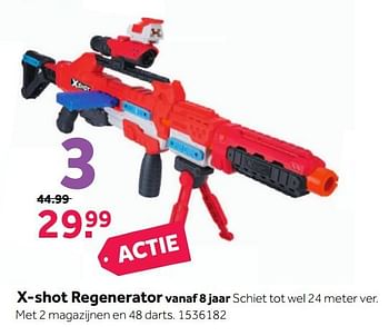 Aanbiedingen X-shot regenerator - X-Shot - Geldig van 27/11/2017 tot 10/12/2017 bij Intertoys