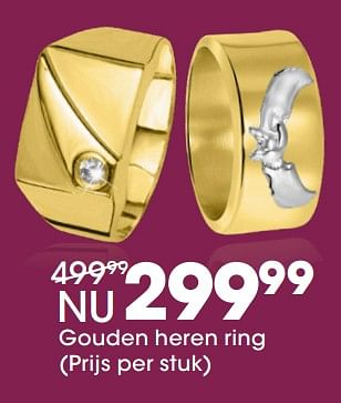 Aanbiedingen Gouden heren ring - Huismerk - Lucardi - Geldig van 05/12/2017 tot 31/12/2017 bij Lucardi