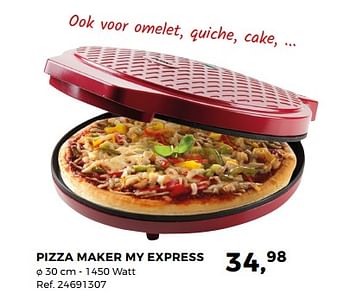Aanbiedingen Domo pizza maker my express - Domo - Geldig van 05/12/2017 tot 09/01/2018 bij Supra Bazar