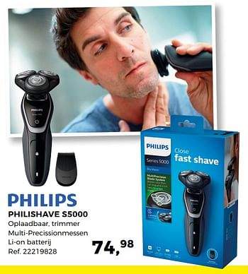 Aanbiedingen Philips philishave s5000 - Philips - Geldig van 05/12/2017 tot 09/01/2018 bij Supra Bazar