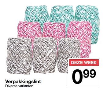 Aanbiedingen Verpakkingslint - Huismerk - Zeeman  - Geldig van 02/12/2017 tot 09/12/2017 bij Zeeman