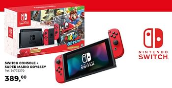 Aanbiedingen Switch console + super mario odyssey - Nintendo - Geldig van 05/12/2017 tot 09/01/2018 bij Supra Bazar