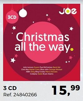 Aanbiedingen 3 cd christmas all the way - Huismerk - Supra Bazar - Geldig van 05/12/2017 tot 09/01/2018 bij Supra Bazar