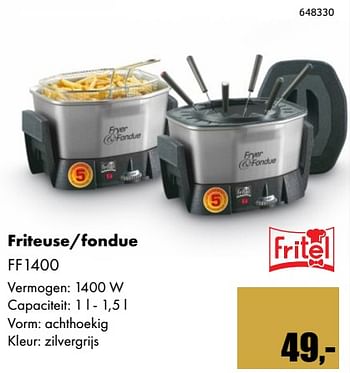 Aanbiedingen Fritel friteuse-fondue ff1400 - Fritel - Geldig van 01/12/2017 tot 14/01/2018 bij Multi Bazar