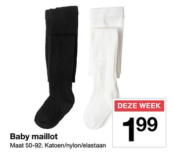 Aanbiedingen Baby maillot - Huismerk - Zeeman  - Geldig van 09/12/2017 tot 16/12/2017 bij Zeeman