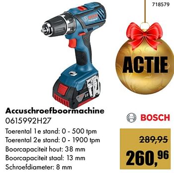 Aanbiedingen Bosch accuschroefboormachine 0615992h27 - Bosch - Geldig van 01/12/2017 tot 14/01/2018 bij Multi Bazar