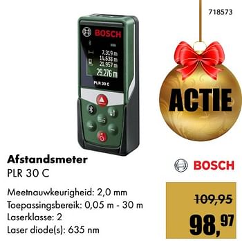 Aanbiedingen Bosch afstandsmeter plr 30 c - Bosch - Geldig van 01/12/2017 tot 14/01/2018 bij Multi Bazar