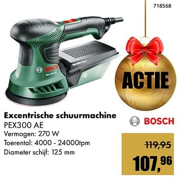 Aanbiedingen Bosch excentrische schuurmachine pex300 ae - Bosch - Geldig van 01/12/2017 tot 14/01/2018 bij Multi Bazar