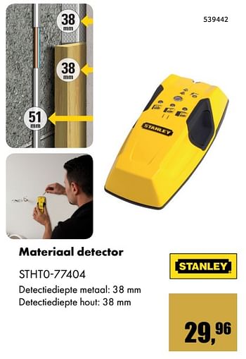 Aanbiedingen Stanley materiaal detector stht0-77404 - Stanley - Geldig van 01/12/2017 tot 14/01/2018 bij Multi Bazar
