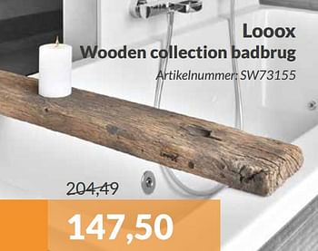 Aanbiedingen Looox wooden collection badbrug - Looox - Geldig van 01/01/2018 tot 31/01/2018 bij Sanitairwinkel