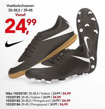 Aanbiedingen Voetbalschoenen - NIKE - Geldig van 27/12/2017 tot 14/01/2018 bij Bristol