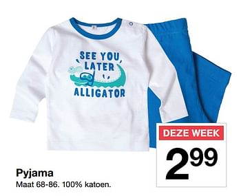 Aanbiedingen Pyjama - Huismerk - Zeeman  - Geldig van 30/12/2017 tot 05/01/2018 bij Zeeman