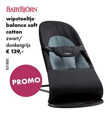 Aanbiedingen Babybjorn wipstoeltje balance soft cotton - BabyBjorn - Geldig van 04/01/2018 tot 28/02/2018 bij Multi Bazar